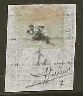 A.S.I. Toscana 6cr 1851 - Bollo P.D. Rosso Raro. Υπογραφή Sorani. Αρχαία Κράτη της Τοσκάνης. Marzocco με Στέμμα στο Κεφάλι, 6 - Sassone n.7 Toscana #1.0