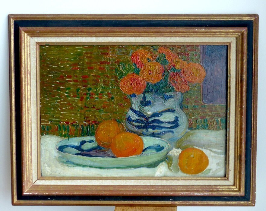 Entourage de Cuno Amiet (c. 1900) - Nature morte pointilliste #1.0