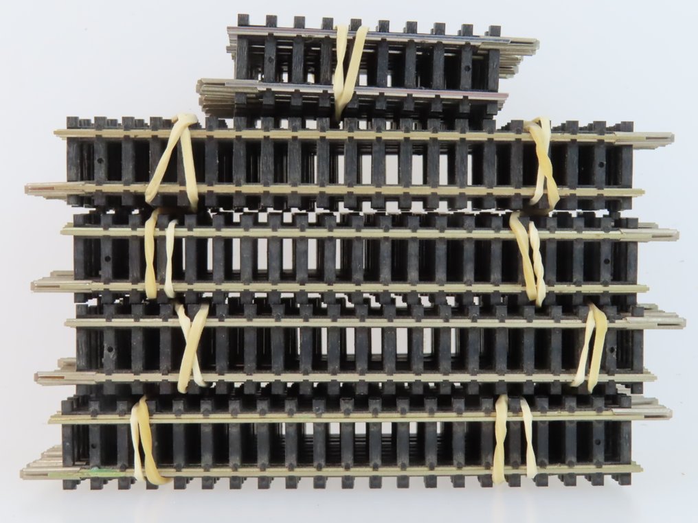 Minitrix N - 4904/4907 - Modeltreinsporen (50) - 50-delig railkavel met rechte railstukken, nikkel/metaal #3.2