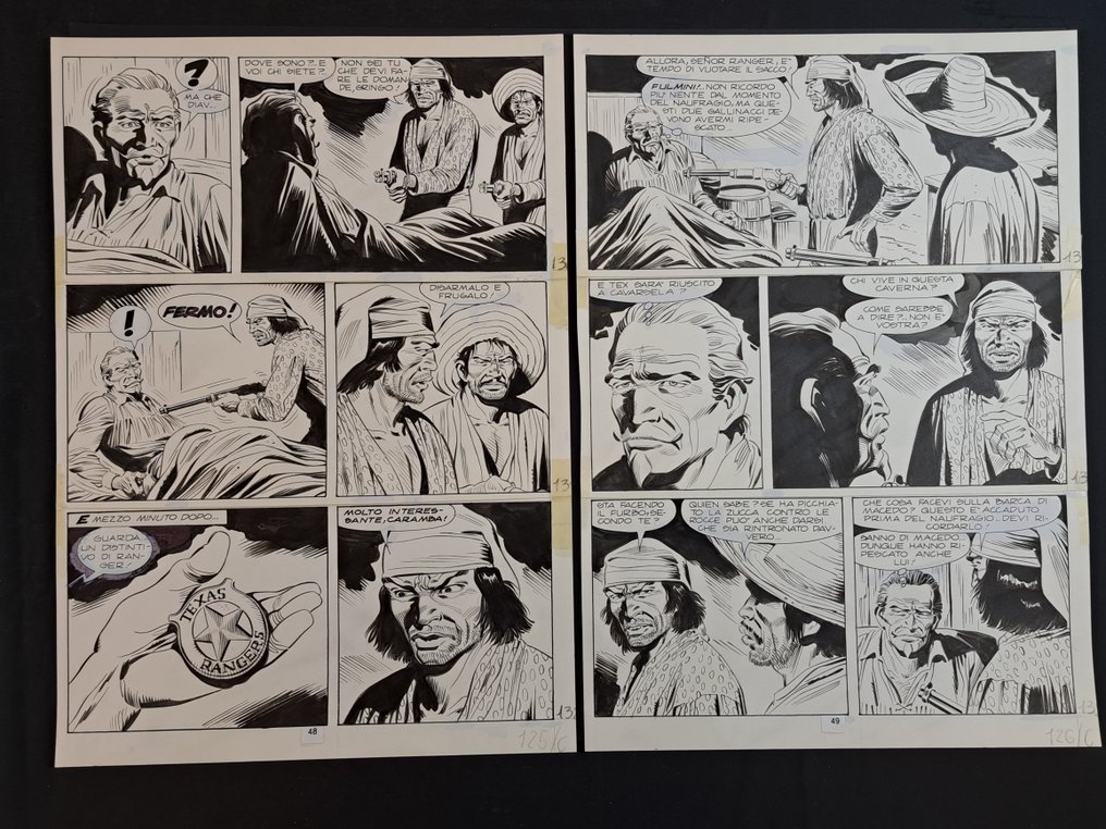 Monti, Vincenzo - 2 Original page - Tex: Orme sulla Sabbia - 1991 #1.0