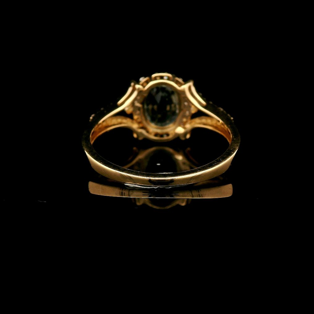 沒有保留價 - 戒指 - 14 克拉 黃金 - 1.42ct. tw. 藍寶石 - 鉆石 #4.3