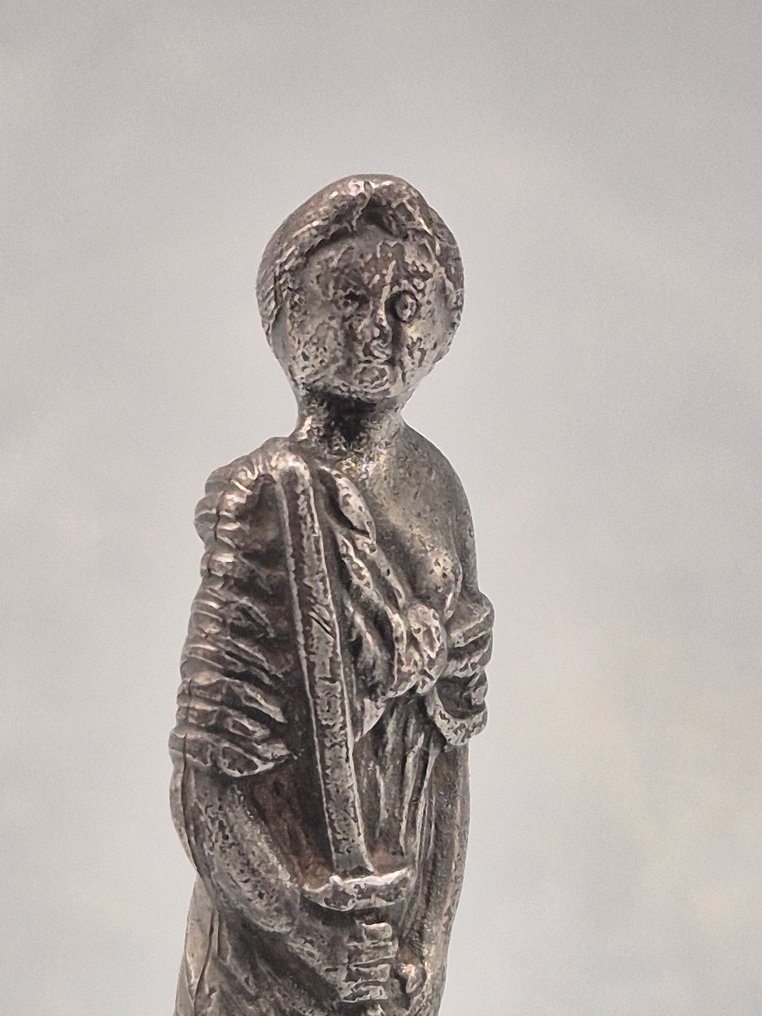 Cuțit pentru fructe - baroc 1729 - .915 argint - Mesheft zilver Justitia #1.0