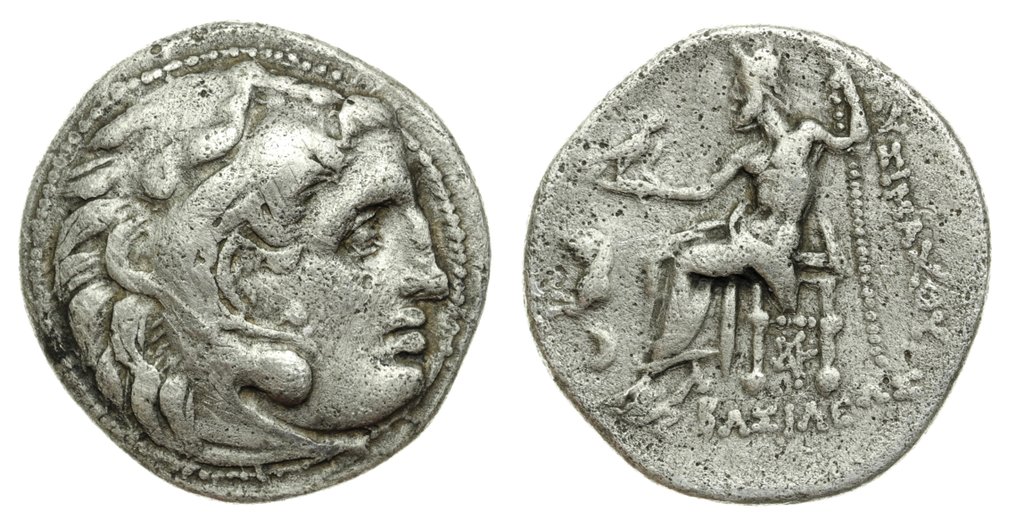 Kings of Thrace. Lysimachos (323-281 BC). Drachm (Zeus). Kolophon mint 299-296 BC. (No reserve price) #2.1