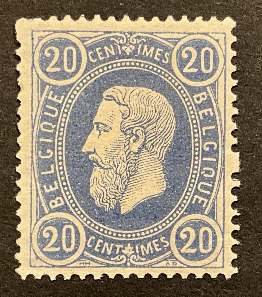 Belgium 1869 - Leopold II - 10c zöld + 20c kék jobb középre igazítással - POSTFRIS - OBP 30/31 #3.2