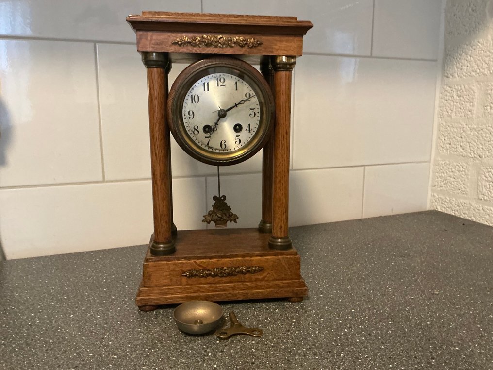 Ceas Portico - Art Deco Lemn - 1920-1930 #1.0