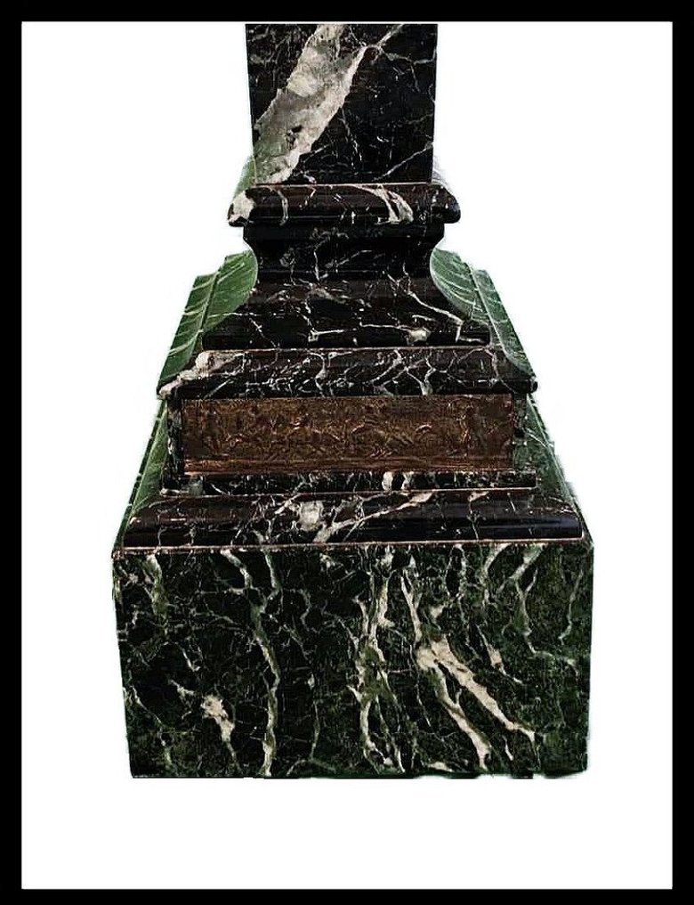 Art Deco Column - 1850-1900 - Column in green marble  #3.2
