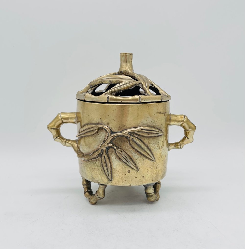 Θυμιατό - Xuande mark - Μπρούντζος - Καντήλι με διακόσμηση από μπαμπού. #1.0