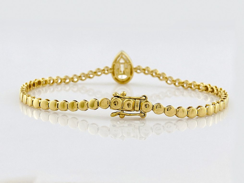 Rannekoru - 14 kt. Keltakulta - 2.99ct. tw. Timantti (Laboratoriossa kasvatettu) - Timantti #2.1