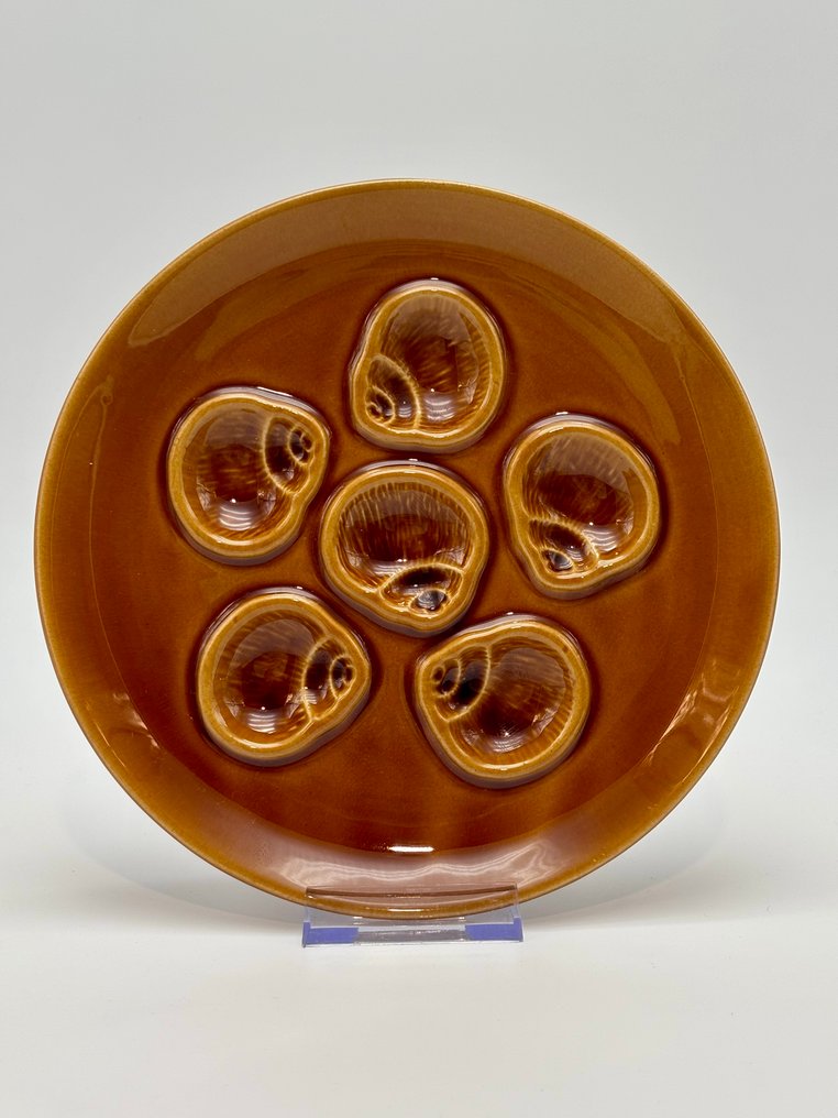 Faïencerie de Niderviller - Assiette à dîner (6) - Faïence, Émail - Service à escargots #3.2