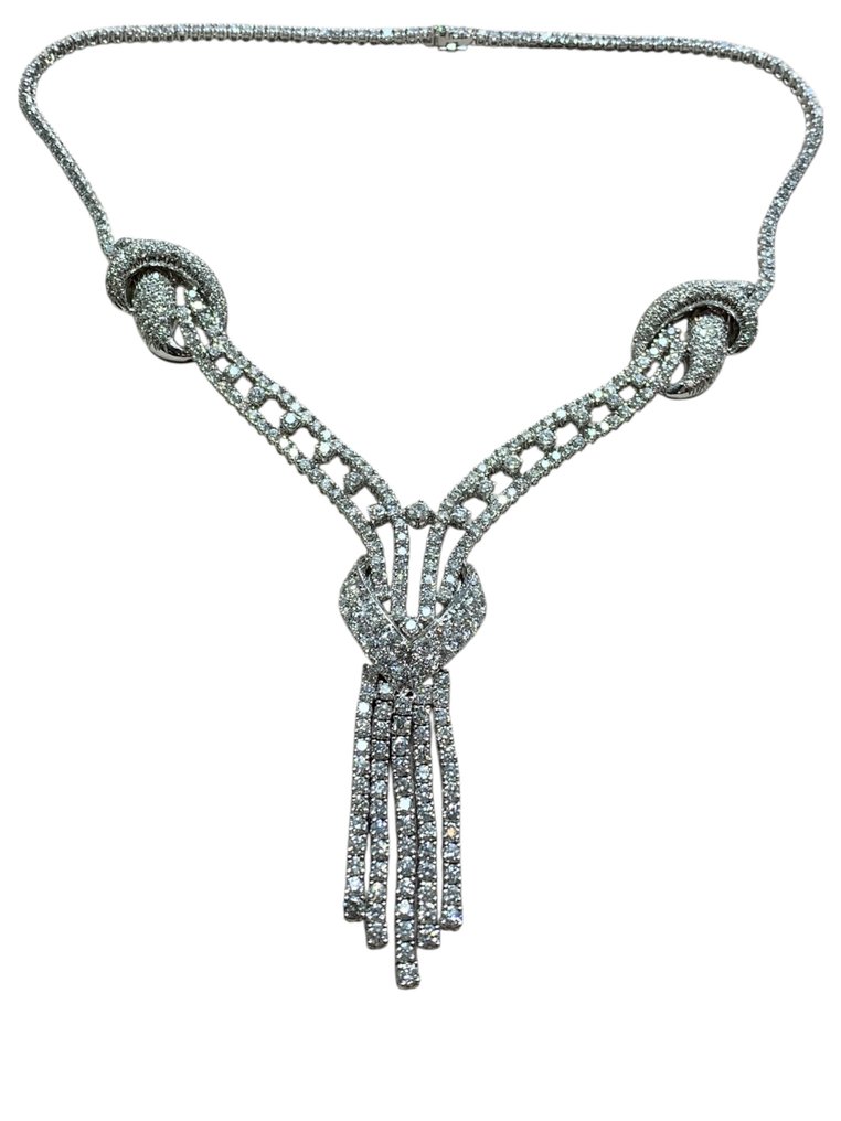 大项链 - 18K包金 白金 - 17.85ct. tw. 钻石 (天然) - 皇后钻石项链 #1.0