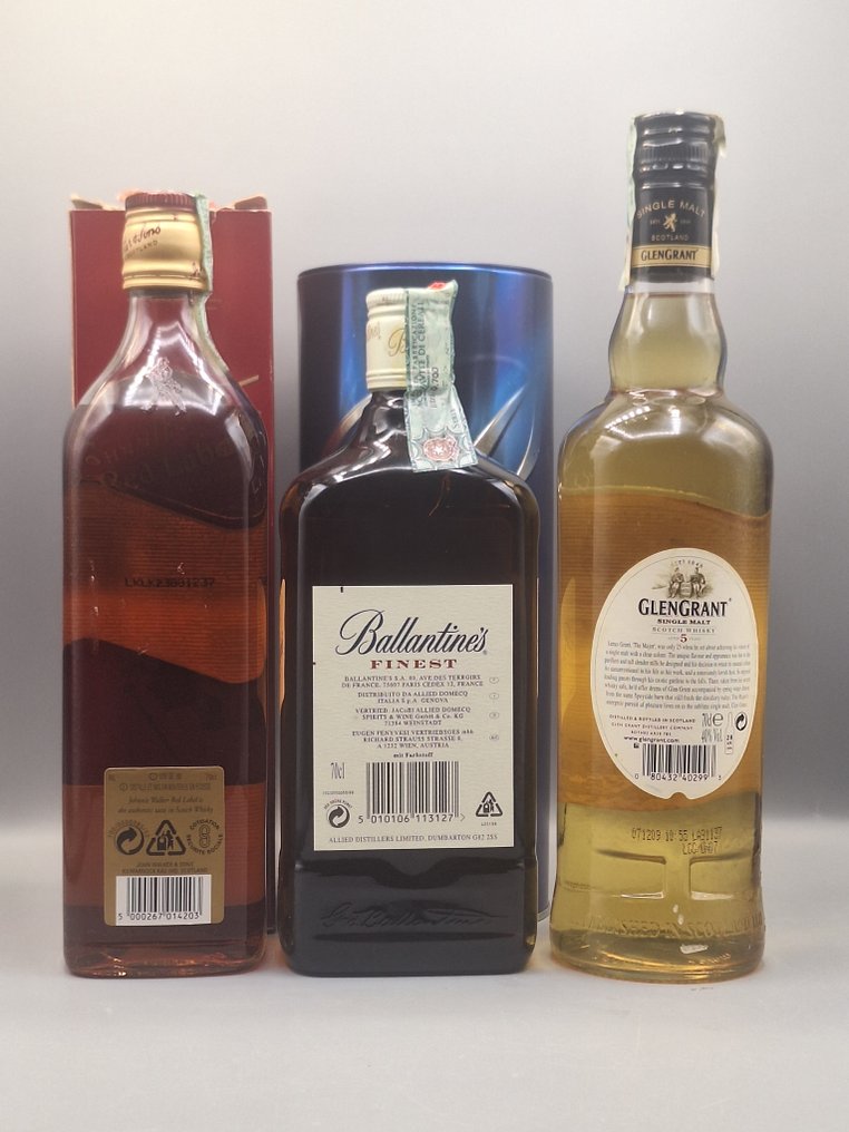 Glen Grant 5yo + Johnny Walker Red Label + Ballantine's Finest - 70cl - 3 bottles #1.0