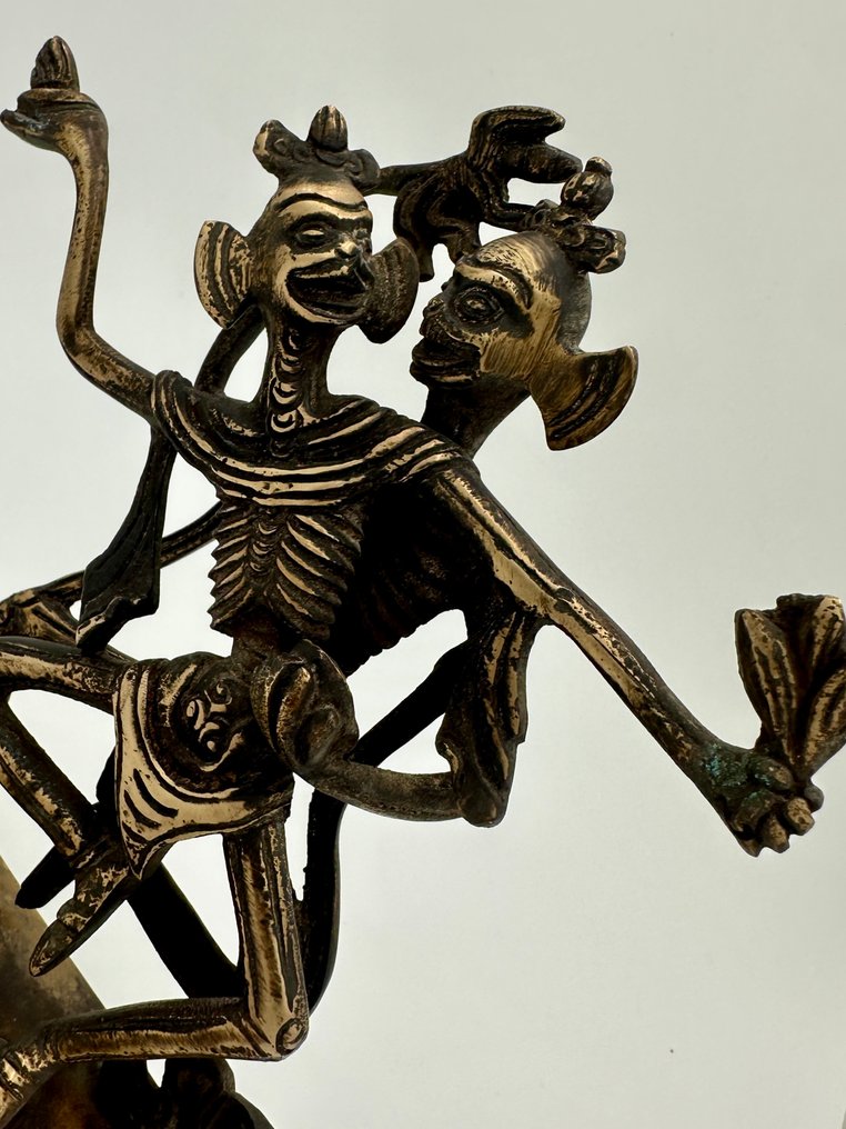 雕刻, Raro Citipati in ottone - 17 cm - 黃銅 #4.3