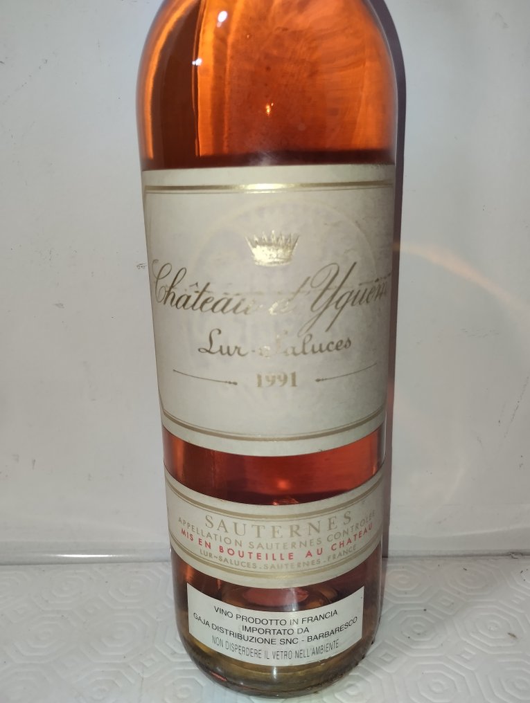 1991 Chateau d'Yquem - Sauternes 1er Cru Supérieur - 1 Pullo (0.75L) #1.0