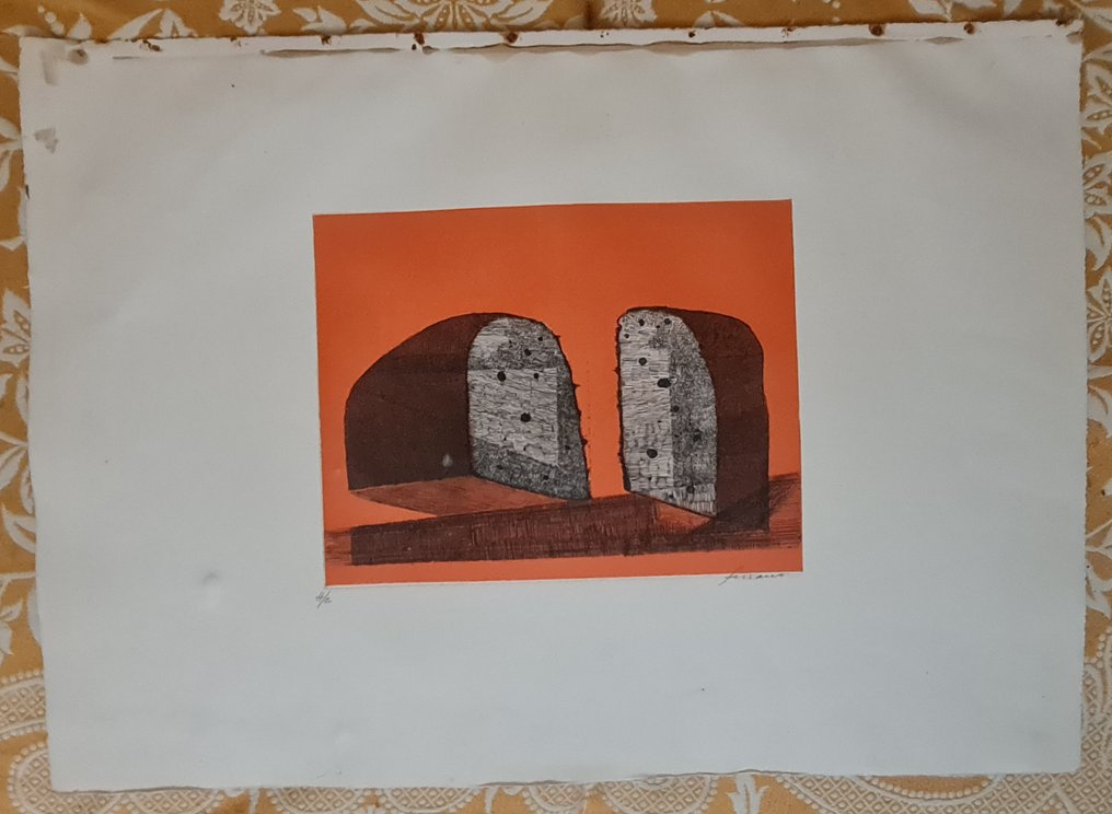 Pablo Serrano (1908-1985) - Pan partido - Grabado H/C #1.0