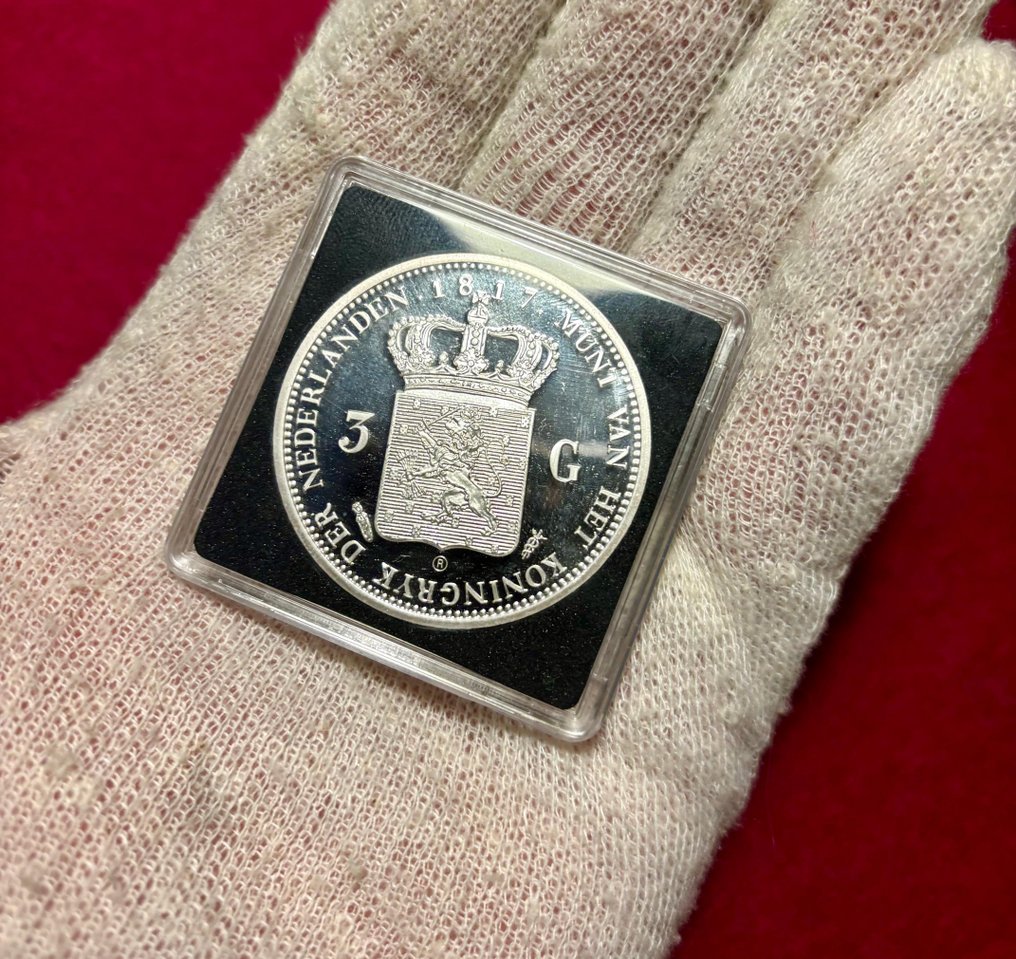 荷兰. 威廉一世. 3 Gulden (1817) - Historical restrike  (没有保留价) #3.2