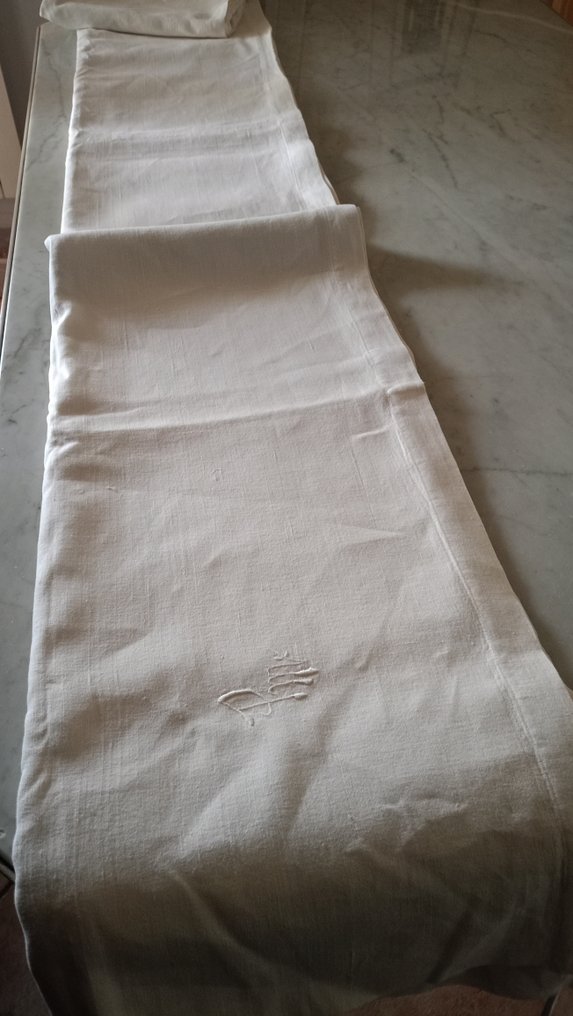 Lakana - 270 cm - 220 cm - Kirjailtu monogrammi PM. #4.3