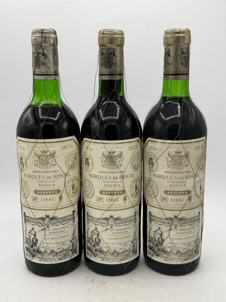 1995 Herederos del Marqués de Riscal - 里奥哈 Reserva - 3 Bottles (0.75L) #1.0