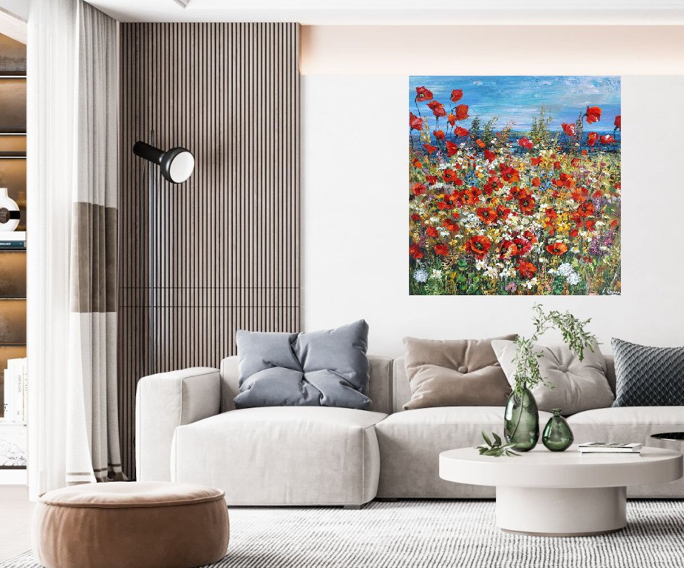 Aneta Karpezo - Summer meadow with poppies #3.2