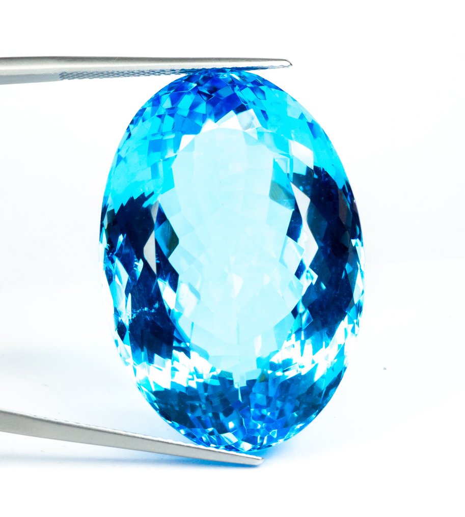 没有保留价 黄宝石  - 86.50 ct - 安特卫普宝石报告（GRA） - 浓烈的“瑞士”蓝色 #1.0