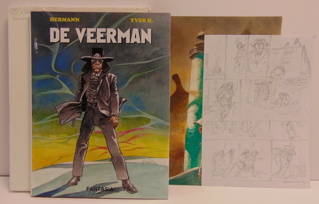 De Veerman - Fantasia uitgaven luxe A/Z + Originele A4 schets - 1 Album - First edition - 2016 #1.0
