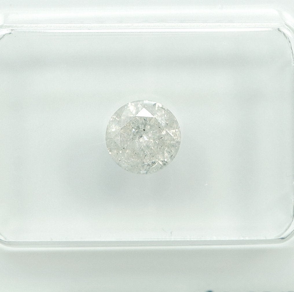 没有保留价 - 1 pcs 钻石 (天然) - 0.57 ct - 圆形 - H - I3 - 安特卫普宝石报告(GRA) #1.0