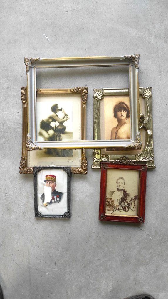 Picture frame (5) - Brass, Wood - Frame in the Art Deco style #2.1