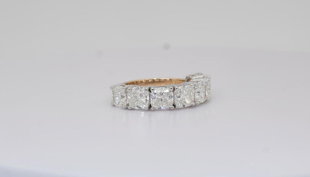 Nincs minimálár - Gyűrű - 18 kt. Fehér arany, Sárga arany -  6.37ct. tw. Gyémánt (Természetes) - Lenyűgöző gyűrű #3.2