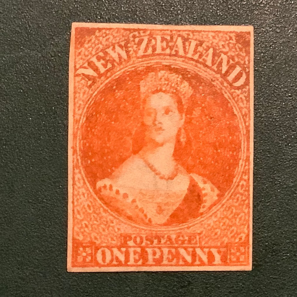 新西蘭 1858/1859 - 1 便士维多利亚女王遇到宽裕的边距 - Michel 13b #1.0