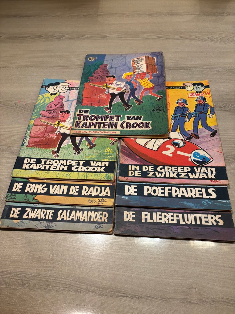Dees Dubbel en Cesar 1 (2x)-3-4-5-6-11 - De daverende daden van Dees Dubbel en Cesar - 7 Album - Diverse edities - 1965/1973 #1.0