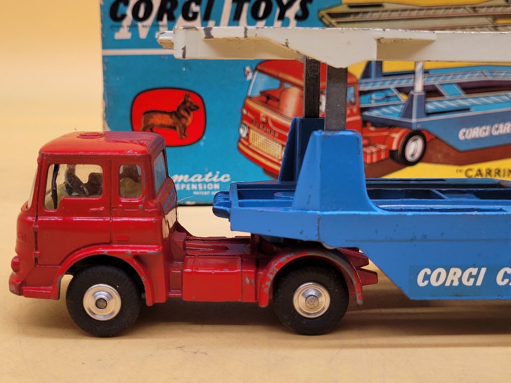 Corgi Toys – “Carrimore” Car Transporter mit Bedford Tractor Unit – Modell 1105, Metallguss, mit - 模型汽车 #1.0
