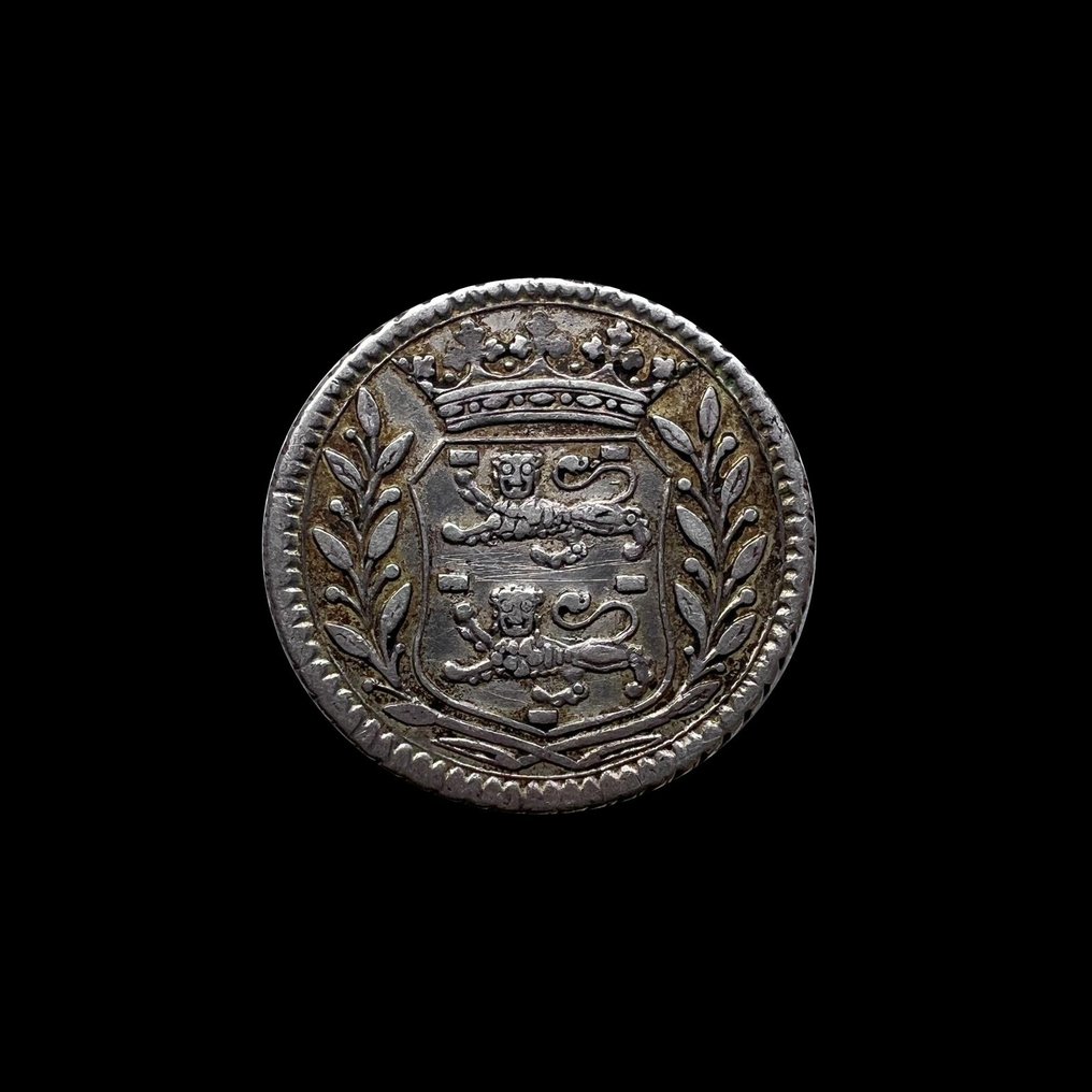 Alankomaat, Länsi-Friisinmaa Duit afslag in zilver 1739 (Ei pohjahintaa) #1.0