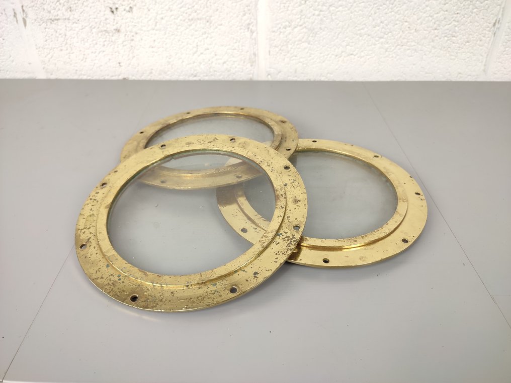 Oggetti nautici - Ottone- 3 portelli di ispezione rotondi #1.0