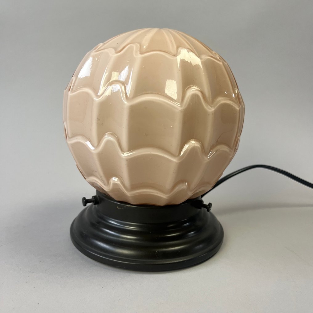 Table lamp - Art Deco - Thabur table lamp, Pink - Glass, Metal #1.0