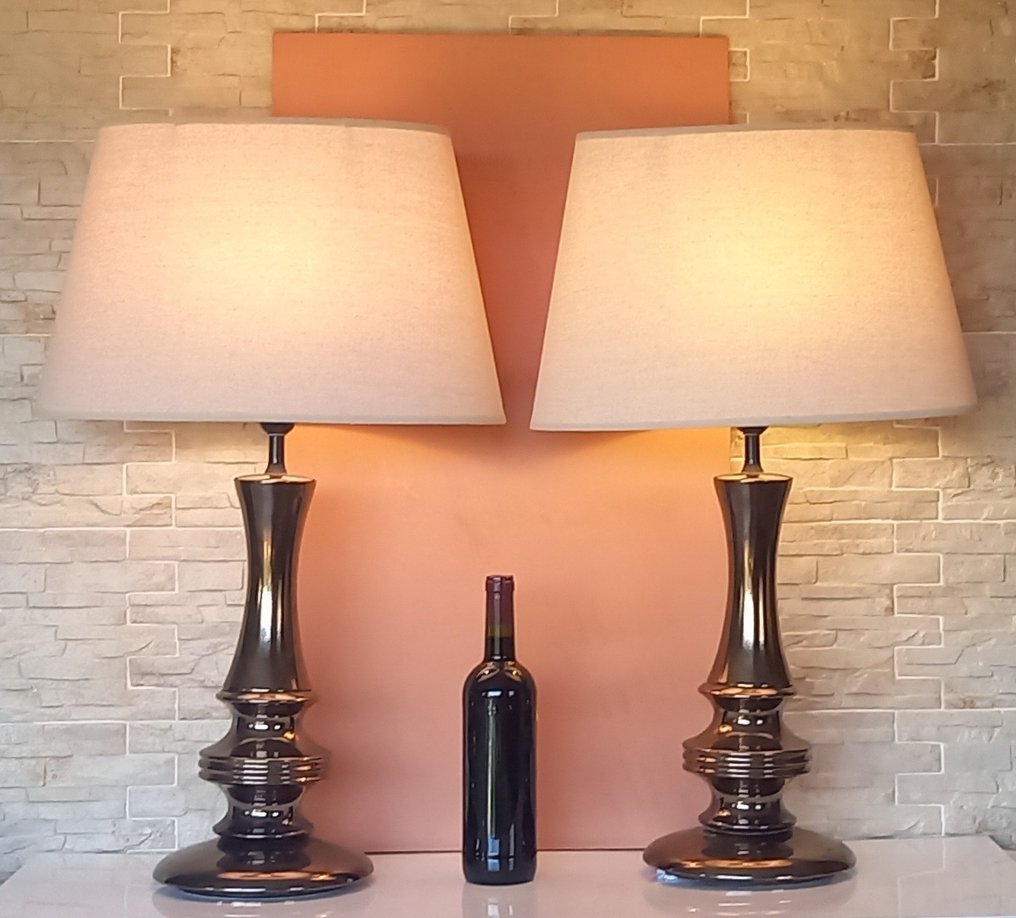 Lamp (2) - XL - Chic - Paris - Ceramic, Textile #1.0