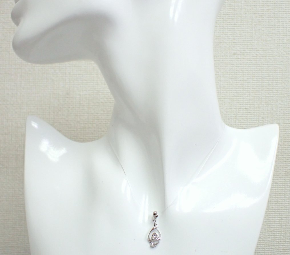 χωρίς τιμή ασφαλείας - Κρεμαστό κόσμημα - 18 καράτια Λευκός χρυσός - 0.09ct. tw. Διαμάντι (Φυσικό) - Διαμάντι - Χωρίς ελάχιστη τιμή #3.2