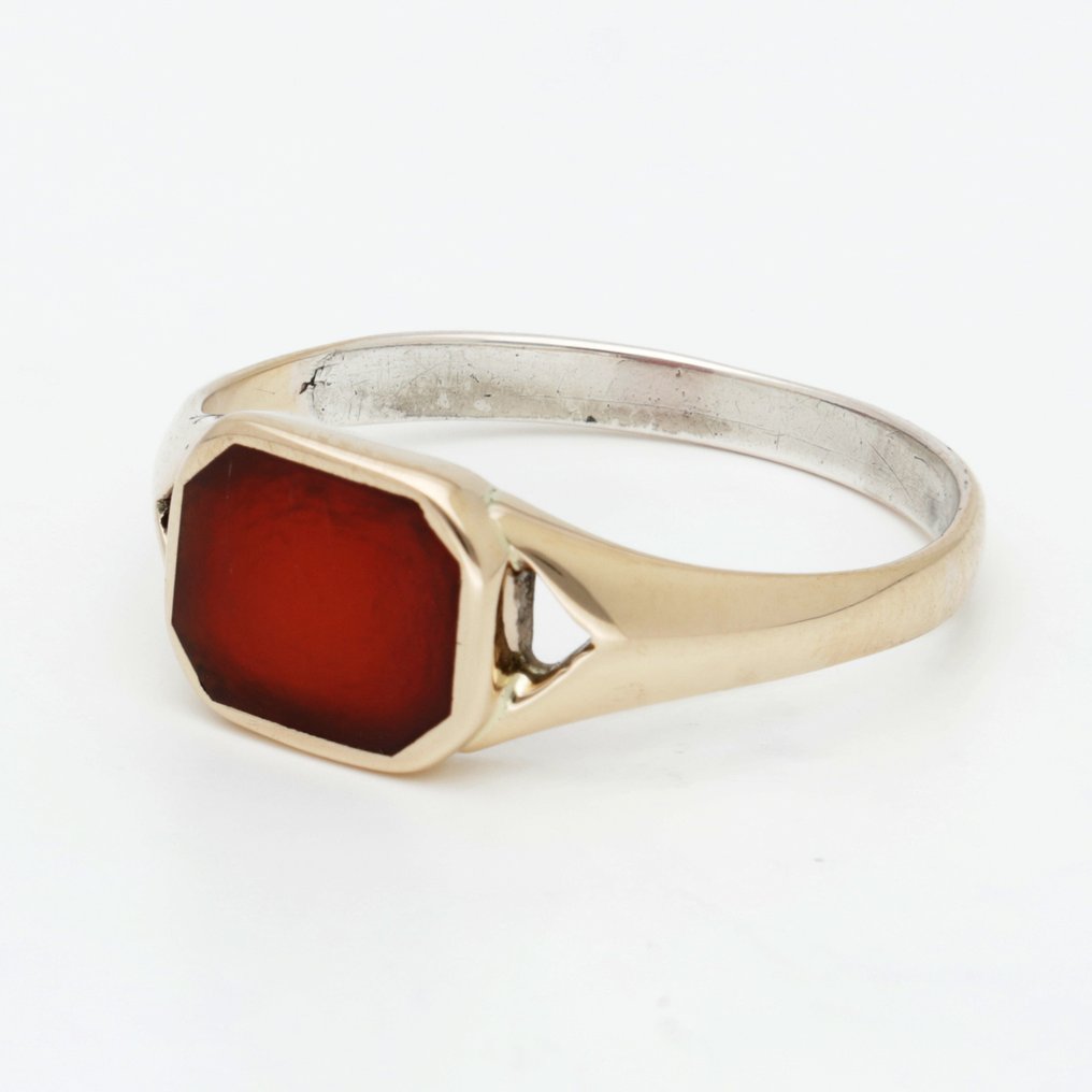 Gyűrű - 14 kt. Sárga arany - Carneool #1.0