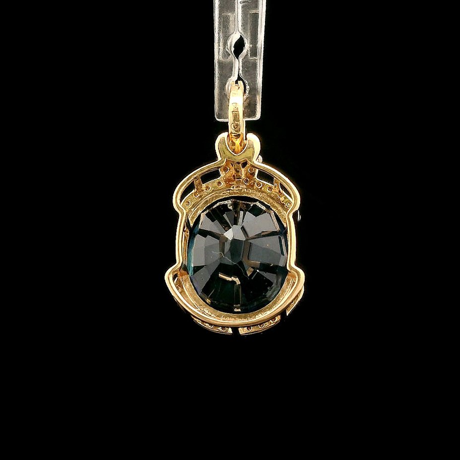 Ingen reservasjonspris - Anheng - 14 karat Gull - 7.32ct. tw. Safir - Diamant #4.3