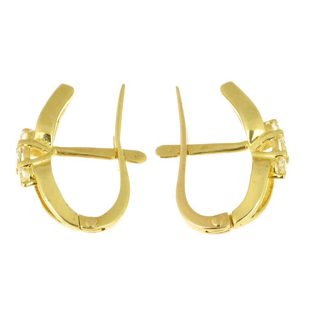 Σκουλαρίκια - 18 καράτια Κίτρινο χρυσό Διαμάντι (Φυσικό) #2.1