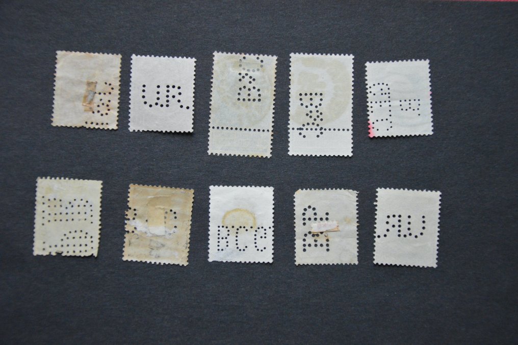 Βέλγιο - Συλλογή 130 διαφορετικών Perfins από το Βέλγιο. #1.0