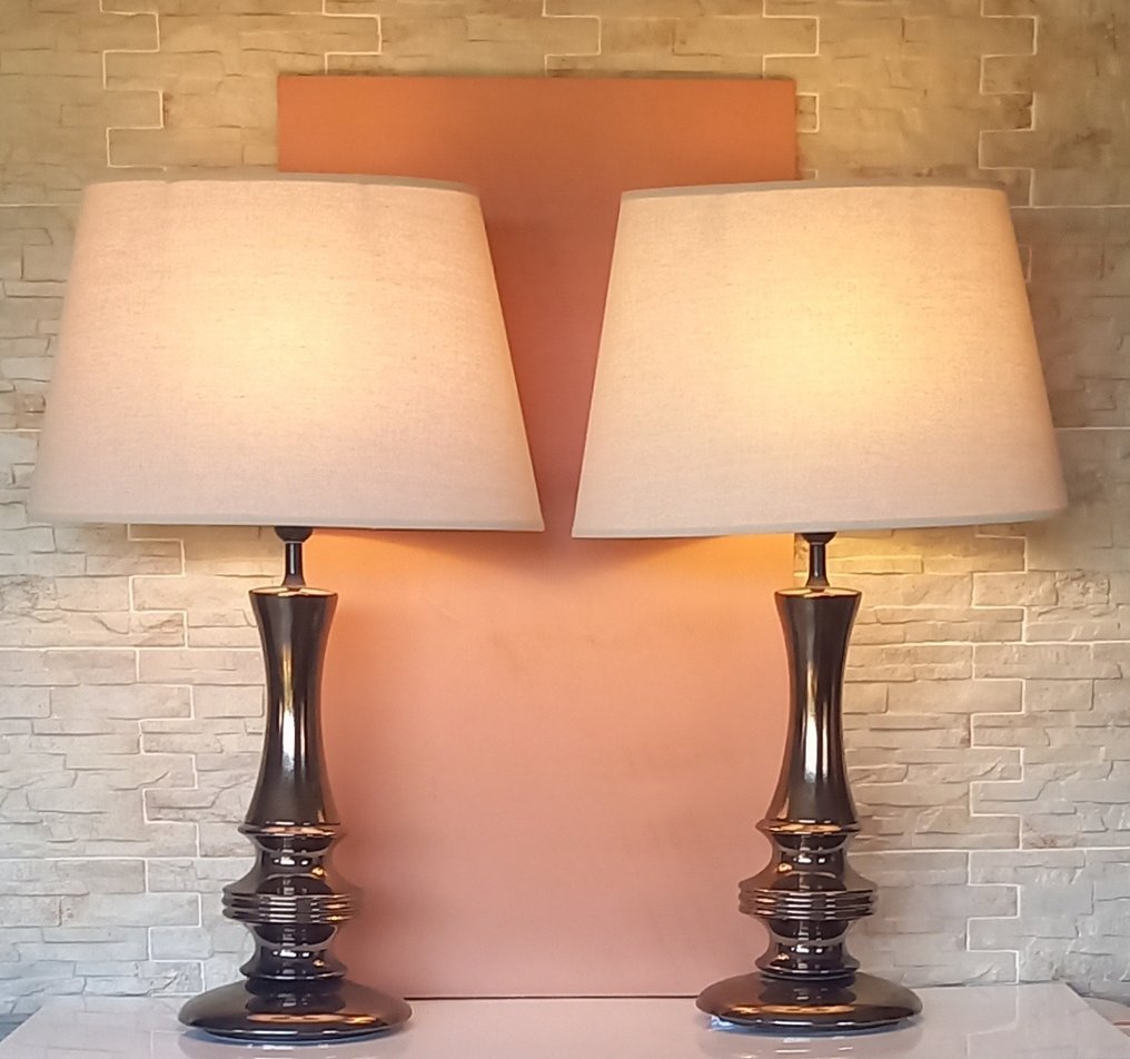 Lamp (2) - XL - Chic - Paris - Ceramic, Textile #4.3