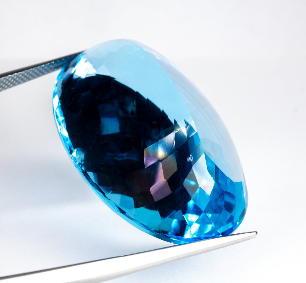 没有保留价 黄宝石  - 89.11 ct - 安特卫普宝石报告（GRA） - 浓烈的“瑞士”蓝色 #3.2