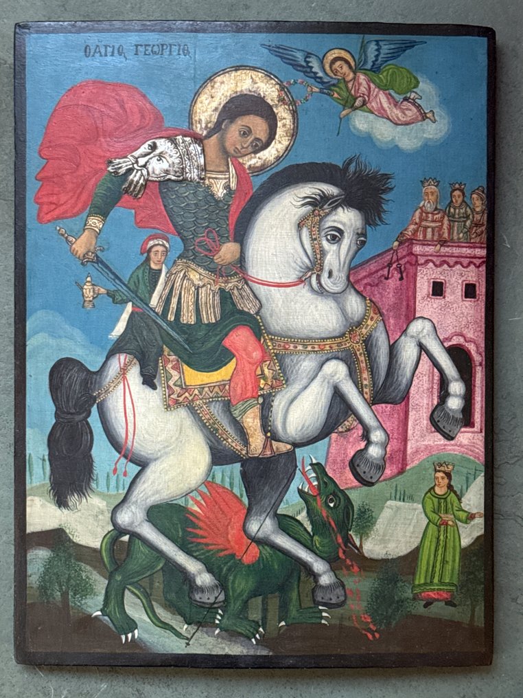 Icoon - Joris de Drakendoder, grootformaat - Hout #1.0