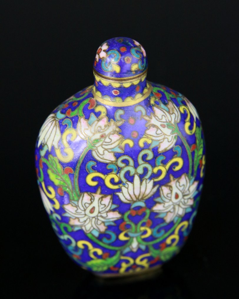 Sjælden Tabatiere Snuff Bottle i bronze Cloisonne og forgyldt. - Bronze - Kina - Debut 1900-tallet #4.3