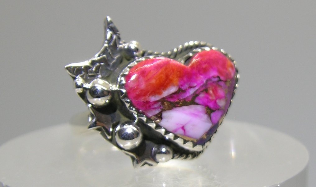 Turkis Ring - Højde: 23.2 mm - Bredde: 18.1 mm- 5.68 g - (1) #2.1