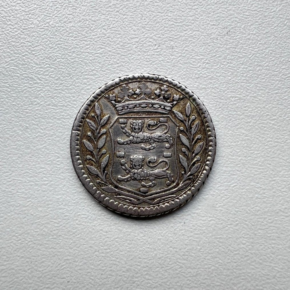 Alankomaat, Länsi-Friisinmaa Duit afslag in zilver 1739 (Ei pohjahintaa) #3.2
