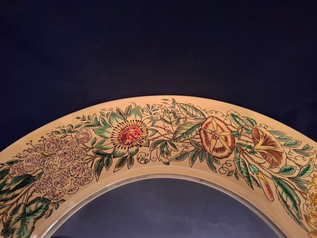 Fornasetti Milano - Piero Fornasetti - Miroir- Corona di Fiori - Bois sérigraphié et fini à la main. #2.1