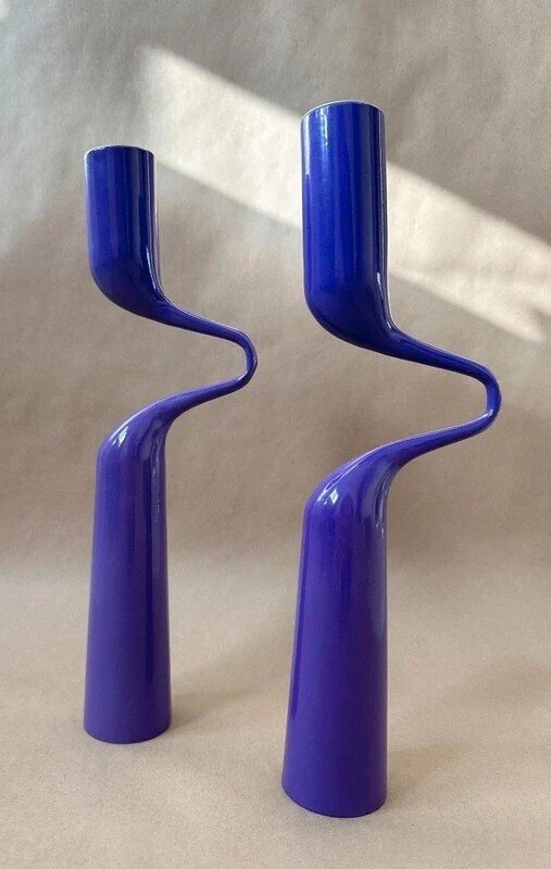 Menu - Mikaela Dörfel - Naczynie do cienkiej świecy Tango (2) - Stal #1.0