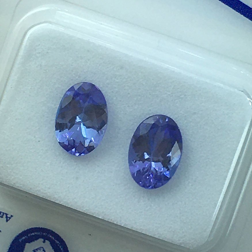 No reserve price - 2 pcs Purple Tanzanite - 1.58 ct - Antwerp Laboratory for Gemstone Testing (ALGT) - TANZANIA TANZANITE #4.3