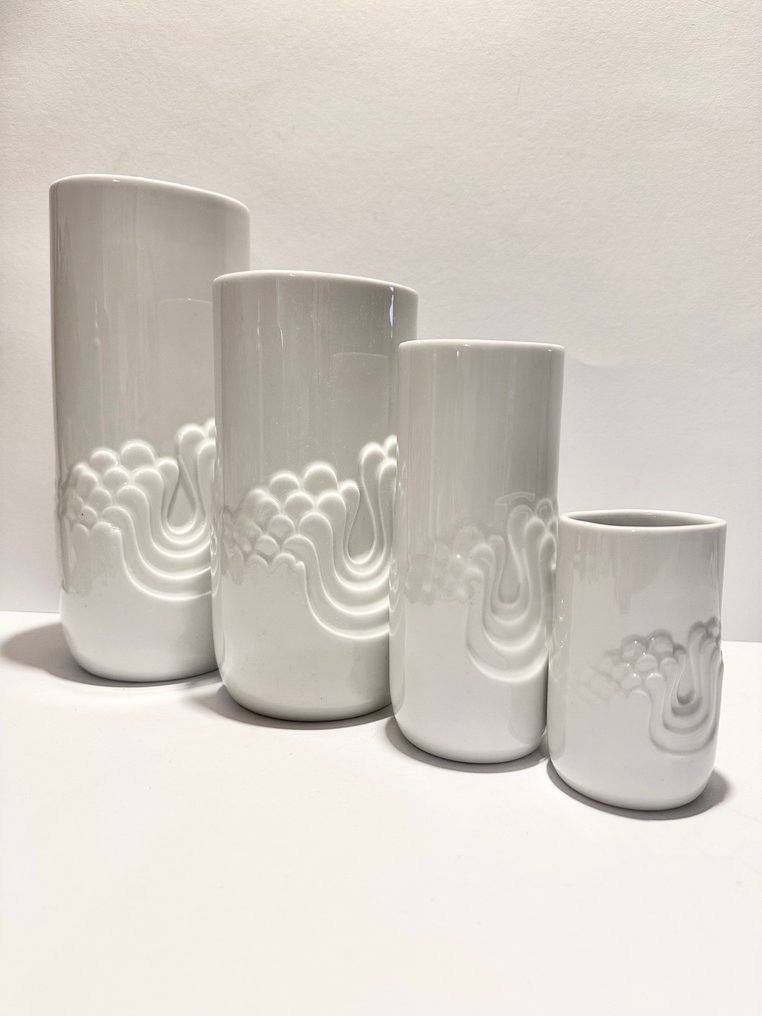 Thomas, Rosenthal - Tapio Wirkkala - 花瓶 (4) - 花卉节 / 盛开节 - 瓷 #2.1