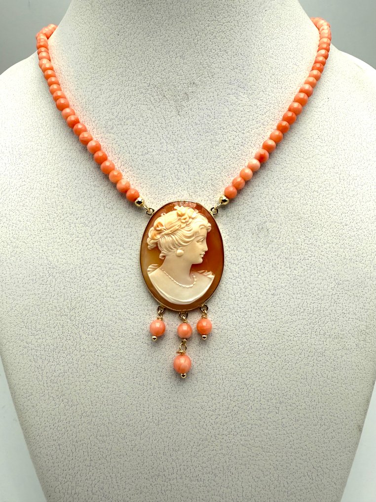 Collana - 18 carati Oro giallo Corallo #1.0